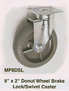 MP8DSL 8 inch by 2 inch Donut Wheel Brake Lock / Swivel Caster