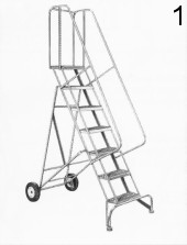 1 Rolling Metal Ladder